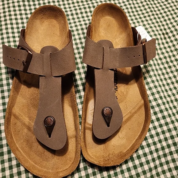 Birkenstock 44 NWT NWT Birkenstock Lugano Soft Footbed Suede Leather Taupe  main image 3